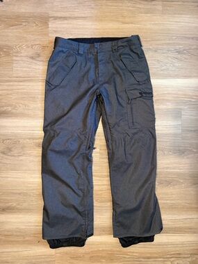 Burton Ski Pants Mens Extra Large Grey Snow Pants Insulated Dryride Skiing